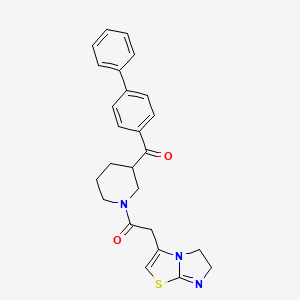 4-biphenylyl[1-(5,6-dihydroimidazo[2,1-b][1,3]thiazol-3-ylacetyl)-3-piperidinyl]methanone