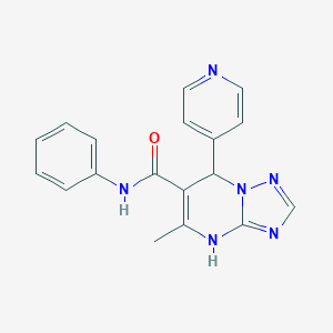molecular formula C18H16N6O B383296 5-methyl-N-phenyl-7-(4-pyridinyl)-4,7-dihydro[1,2,4]triazolo[1,5-a]pyrimidine-6-carboxamide CAS No. 385787-33-7