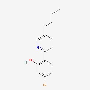 molecular formula C15H16BrNO B3832965 5-bromo-2-(5-butyl-2-pyridinyl)phenol 