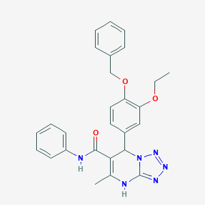molecular formula C27H26N6O3 B383299 7-(4-(benzyloxy)-3-ethoxyphenyl)-5-methyl-N-phenyl-4,7-dihydrotetrazolo[1,5-a]pyrimidine-6-carboxamide CAS No. 361171-79-1
