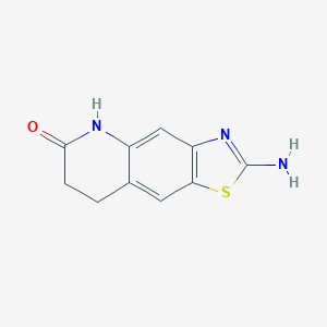 molecular formula C10H9N3OS B038330 2-Amino-7,8-dihydrothiazolo[5,4-g]quinolin-6(5H)-one CAS No. 124954-60-5