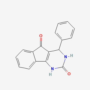 molecular formula C17H12N2O2 B3833002 4-phenyl-3,4-dihydro-1H-indeno[1,2-d]pyrimidine-2,5-dione 