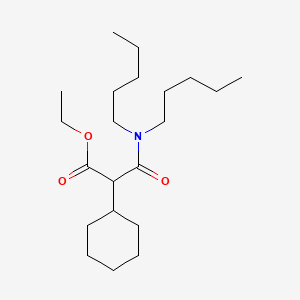 molecular formula C21H39NO3 B3833022 ethyl 2-cyclohexyl-3-(dipentylamino)-3-oxopropanoate 