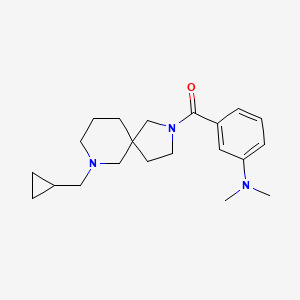 molecular formula C21H31N3O B3833023 (3-{[7-(cyclopropylmethyl)-2,7-diazaspiro[4.5]dec-2-yl]carbonyl}phenyl)dimethylamine 