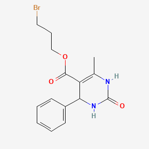 molecular formula C15H17BrN2O3 B3833059 3-bromopropyl 6-methyl-2-oxo-4-phenyl-1,2,3,4-tetrahydro-5-pyrimidinecarboxylate 