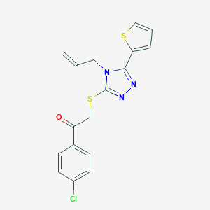 2-{[4-allyl-5-(2-thienyl)-4H-1,2,4-triazol-3-yl]sulfanyl}-1-(4-chlorophenyl)ethanone