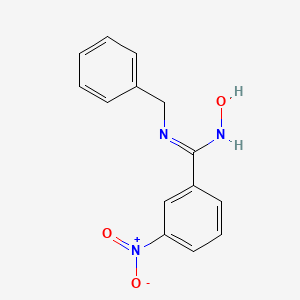 molecular formula C14H13N3O3 B3833076 N-benzyl-N'-hydroxy-3-nitrobenzenecarboximidamide 