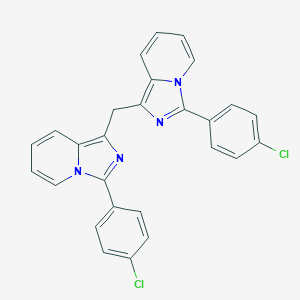 molecular formula C27H18Cl2N4 B383309 3-(4-Chlorophenyl)-1-{[3-(4-chlorophenyl)imidazo[1,5-a]pyridin-1-yl]methyl}imidazo[1,5-a]pyridine CAS No. 438484-54-9
