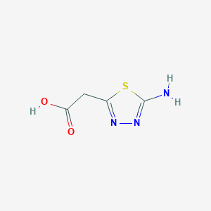 molecular formula C4H5N3O2S B038331 (5-Amino-[1,3,4]thiadiazol-2-yl)-acetic acid CAS No. 118863-94-8