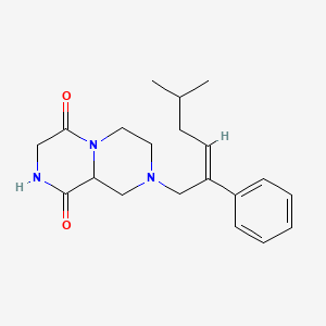 molecular formula C20H27N3O2 B3833101 8-[(2Z)-5-methyl-2-phenylhex-2-en-1-yl]tetrahydro-2H-pyrazino[1,2-a]pyrazine-1,4(3H,6H)-dione 