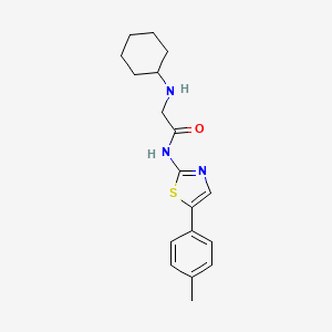molecular formula C18H23N3OS B3833110 N~2~-cyclohexyl-N~1~-[5-(4-methylphenyl)-1,3-thiazol-2-yl]glycinamide 
