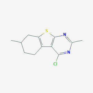 molecular formula C12H13ClN2S B383314 4-Chloro-2,7-dimethyl-5,6,7,8-tetrahydrobenzo[4,5]thieno[2,3-d]pyrimidine CAS No. 610274-01-6