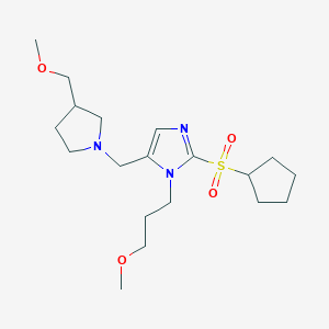 2-(cyclopentylsulfonyl)-5-{[3-(methoxymethyl)-1-pyrrolidinyl]methyl}-1-(3-methoxypropyl)-1H-imidazole
