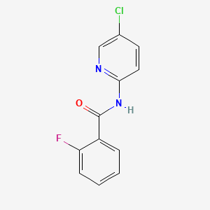 molecular formula C12H8ClFN2O B3833178 N-(5-chloro-2-pyridinyl)-2-fluorobenzamide CAS No. 34556-81-5