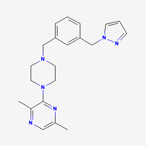 2,5-dimethyl-3-{4-[3-(1H-pyrazol-1-ylmethyl)benzyl]piperazin-1-yl}pyrazine