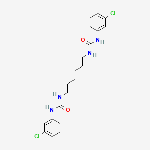 molecular formula C20H24Cl2N4O2 B3833315 N',N'''-1,6-hexanediylbis[N-(3-chlorophenyl)urea] 