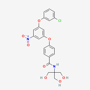 4-[3-(3-chlorophenoxy)-5-nitrophenoxy]-N-[2-hydroxy-1,1-bis(hydroxymethyl)ethyl]benzamide