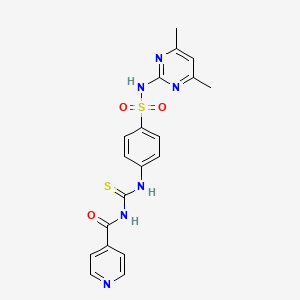 N-{[(4-{[(4,6-dimethyl-2-pyrimidinyl)amino]sulfonyl}phenyl)amino]carbonothioyl}isonicotinamide