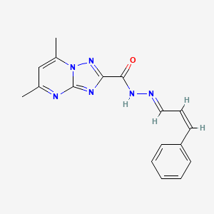 5,7-dimethyl-N'-(3-phenyl-2-propen-1-ylidene)[1,2,4]triazolo[1,5-a]pyrimidine-2-carbohydrazide