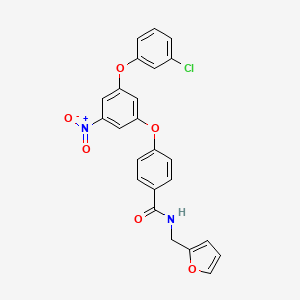 4-[3-(3-chlorophenoxy)-5-nitrophenoxy]-N-(2-furylmethyl)benzamide