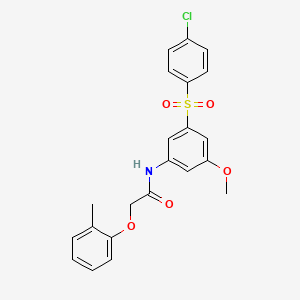 N-{3-[(4-chlorophenyl)sulfonyl]-5-methoxyphenyl}-2-(2-methylphenoxy)acetamide