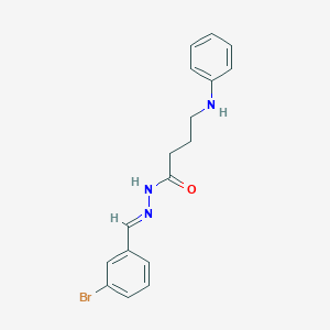 molecular formula C17H18BrN3O B3833404 4-anilino-N'-(3-bromobenzylidene)butanohydrazide 