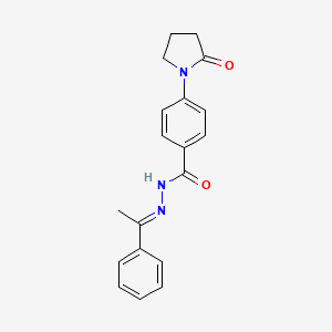 4-(2-oxo-1-pyrrolidinyl)-N'-(1-phenylethylidene)benzohydrazide