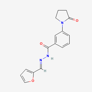 N'-(2-furylmethylene)-3-(2-oxo-1-pyrrolidinyl)benzohydrazide