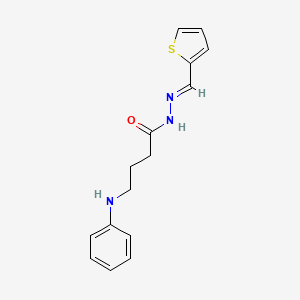 molecular formula C15H17N3OS B3833473 4-anilino-N'-(2-thienylmethylene)butanohydrazide 