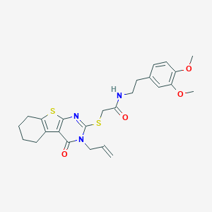2-[(3-allyl-4-oxo-3,4,5,6,7,8-hexahydro[1]benzothieno[2,3-d]pyrimidin-2-yl)sulfanyl]-N-[2-(3,4-dimethoxyphenyl)ethyl]acetamide