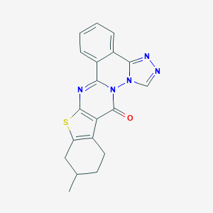 11-methyl-10,11,12,13-tetrahydro-14H-[1]benzothieno[2',3':4,5]pyrimido[2,1-a][1,2,4]triazolo[4,3-c]phthalazin-14-one