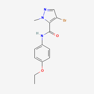 molecular formula C13H14BrN3O2 B3833528 4-bromo-N-(4-ethoxyphenyl)-1-methyl-1H-pyrazole-5-carboxamide 