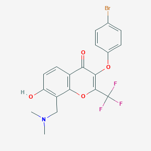 3-(4-bromophenoxy)-8-[(dimethylamino)methyl]-7-hydroxy-2-(trifluoromethyl)-4H-chromen-4-one