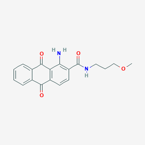 molecular formula C19H18N2O4 B3833539 1-amino-N-(3-methoxypropyl)-9,10-dioxo-9,10-dihydro-2-anthracenecarboxamide 