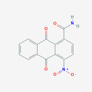 molecular formula C15H8N2O5 B3833540 4-nitro-9,10-dioxo-9,10-dihydro-1-anthracenecarboxamide 