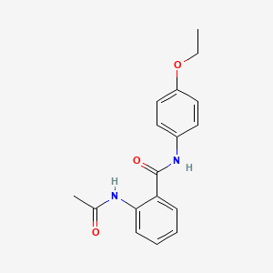 molecular formula C17H18N2O3 B3833552 2-(acetylamino)-N-(4-ethoxyphenyl)benzamide 