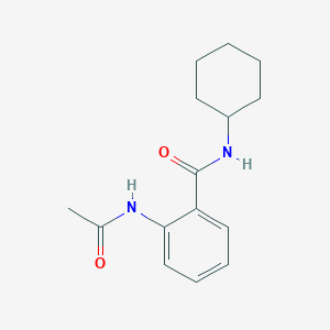 molecular formula C15H20N2O2 B3833554 2-(acetylamino)-N-cyclohexylbenzamide 