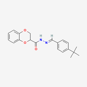 molecular formula C20H22N2O3 B3833570 N'-(4-tert-butylbenzylidene)-2,3-dihydro-1,4-benzodioxine-2-carbohydrazide 
