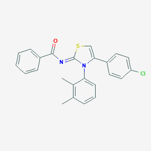 (Z)-N-(4-(4-chlorophenyl)-3-(2,3-dimethylphenyl)thiazol-2(3H)-ylidene)benzamide
