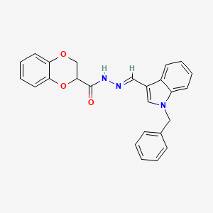 N'-[(1-benzyl-1H-indol-3-yl)methylene]-2,3-dihydro-1,4-benzodioxine-2-carbohydrazide