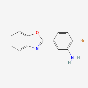 molecular formula C13H9BrN2O B3833641 5-(1,3-benzoxazol-2-yl)-2-bromoaniline 