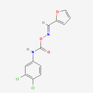 molecular formula C12H8Cl2N2O3 B3833653 2-furaldehyde O-{[(3,4-dichlorophenyl)amino]carbonyl}oxime 