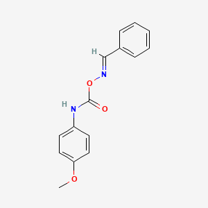 molecular formula C15H14N2O3 B3833661 benzaldehyde O-{[(4-methoxyphenyl)amino]carbonyl}oxime 