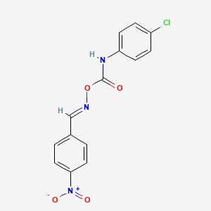 molecular formula C14H10ClN3O4 B3833663 4-nitrobenzaldehyde O-{[(4-chlorophenyl)amino]carbonyl}oxime 