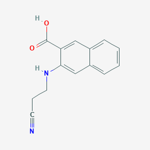molecular formula C14H12N2O2 B3833675 3-[(2-cyanoethyl)amino]-2-naphthoic acid 