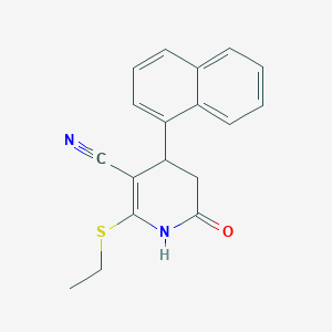 2-(ethylthio)-4-(1-naphthyl)-6-oxo-1,4,5,6-tetrahydro-3-pyridinecarbonitrile