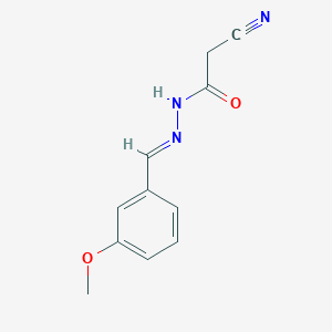molecular formula C11H11N3O2 B3833725 2-cyano-N'-(3-methoxybenzylidene)acetohydrazide 