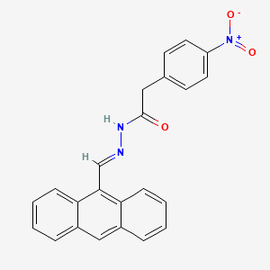 molecular formula C23H17N3O3 B3833726 N'-(9-anthrylmethylene)-2-(4-nitrophenyl)acetohydrazide 