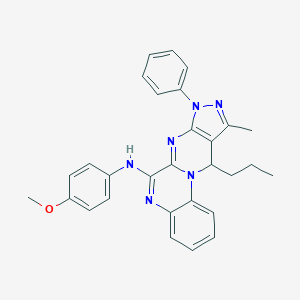 N-(4-methoxyphenyl)-N-(10-methyl-8-phenyl-11-propyl-8,11-dihydropyrazolo[3',4':4,5]pyrimido[1,2-a]quinoxalin-6-yl)amine