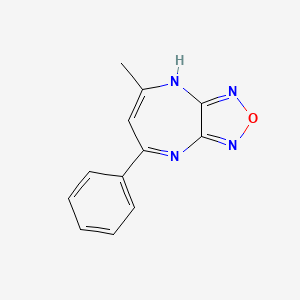 molecular formula C12H10N4O B3833748 5-methyl-7-phenyl-4H-[1,2,5]oxadiazolo[3,4-b][1,4]diazepine 